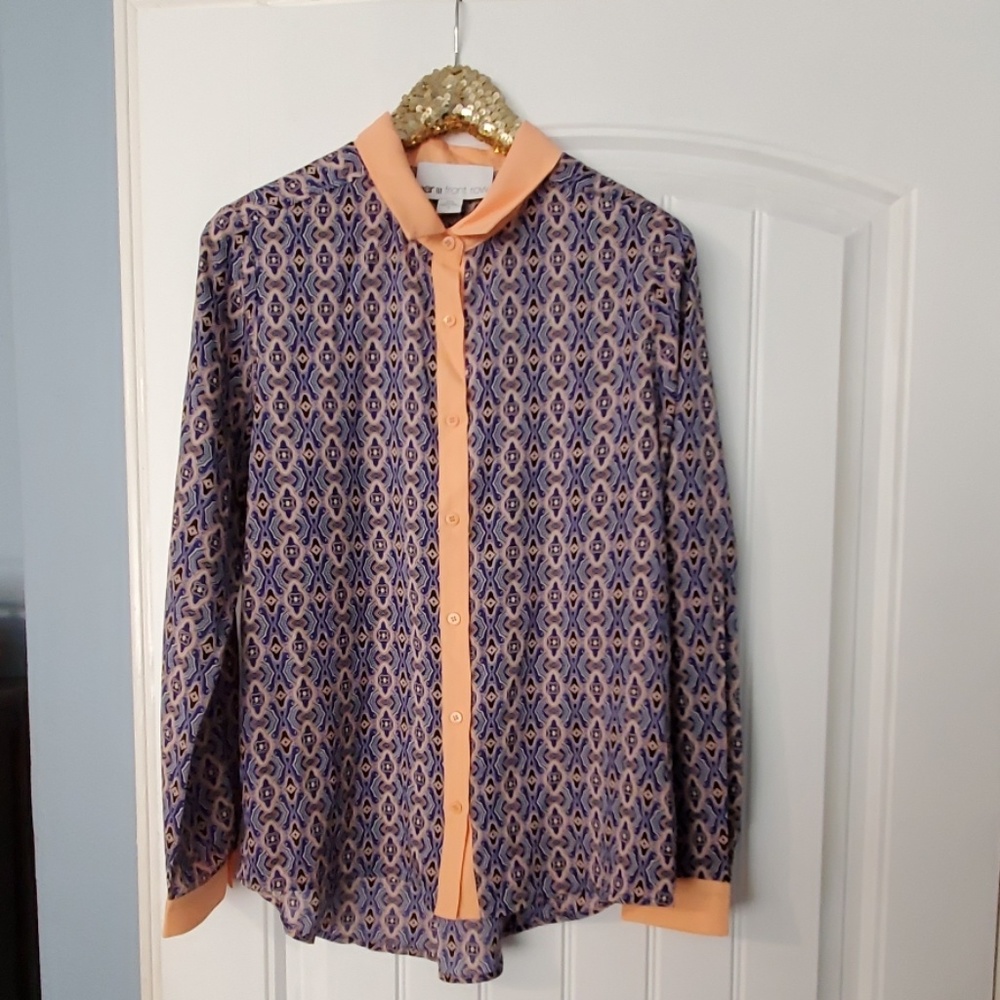 Bar III long sleeve print shirt.